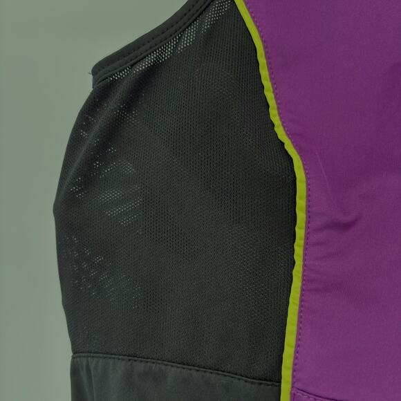 Tail Tank Top Medium Zip Mesh Activewear Tennis Pickleball Golf Purple Black - Picture 3 of 5